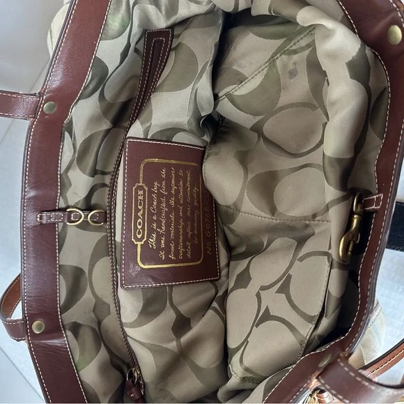 Coach Peyton Taddersal Fabric & Leather Tote - Picture 3 of 6